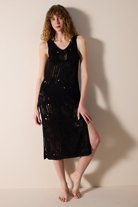 Yuka Black Knit Dress - 2