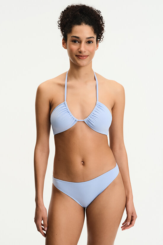 Açık Mavi Reverse V Bikini Üstü - 4
