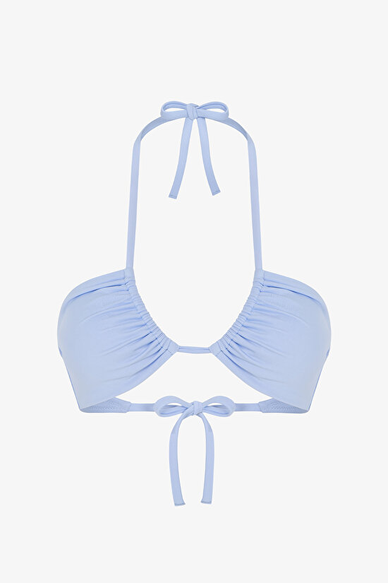 Açık Mavi Reverse V Bikini Üstü - 5