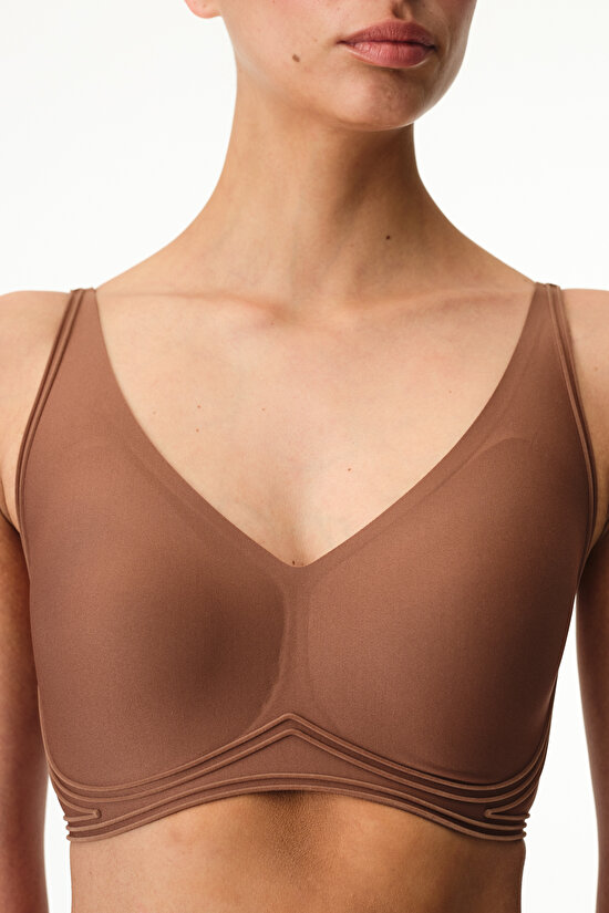 Kahverengi Invisible Görünmez Contour Sütyen - 3