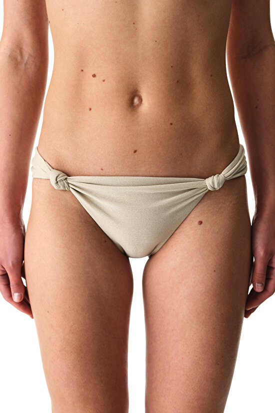 Bej Devon Ruched Side Bikini Altı - 1