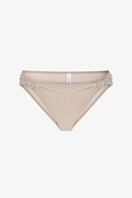Bej Devon Ruched Side Bikini Altı - 4