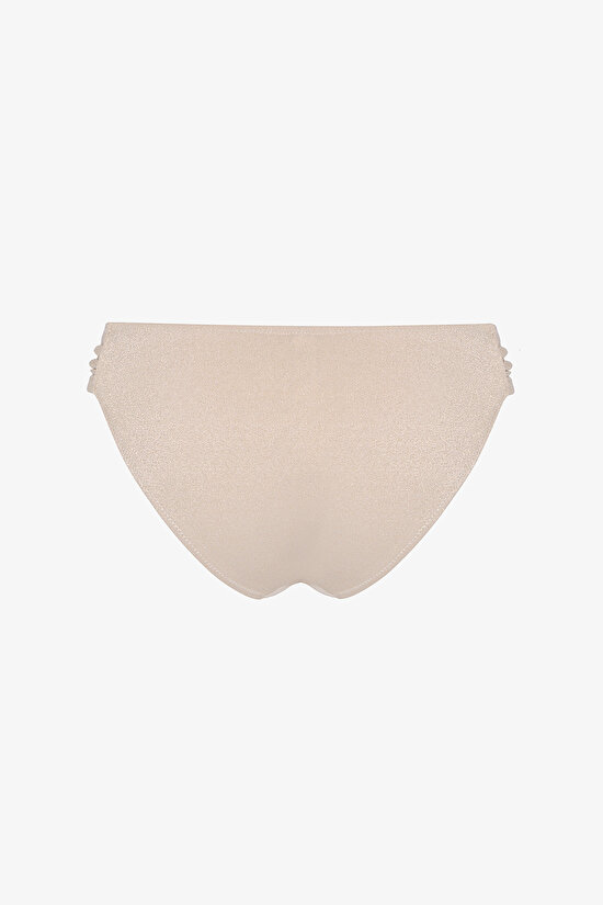 Bej Devon Ruched Side Bikini Altı - 5