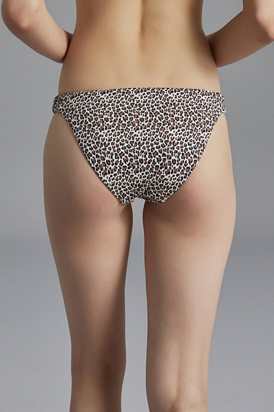 Leopard Macrame Bikini Bottom - 3