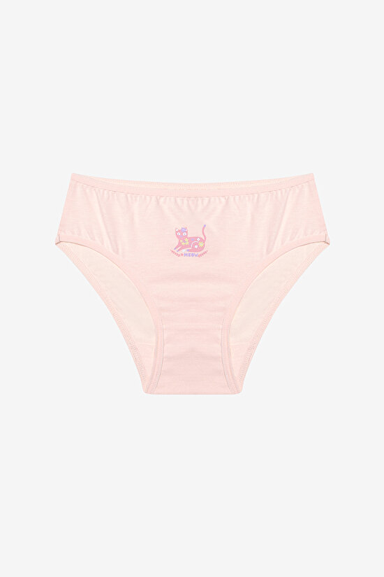 Kız Çocuk Cute Meow 3lü Çok Renkli Slip Külot - 4