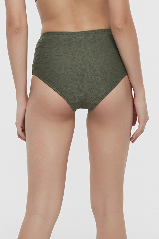 Koyu Yeşil Marble High Fashion Bikini Altı - 3