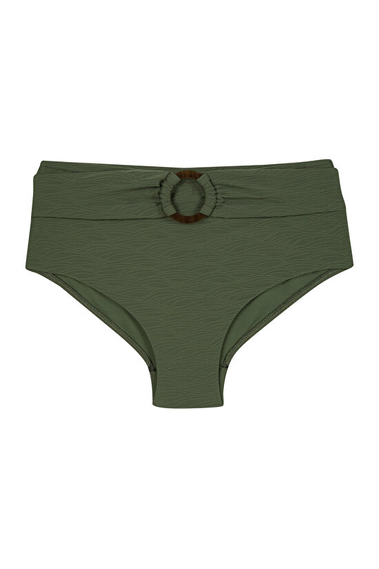 Koyu Yeşil Marble High Fashion Bikini Altı - 4