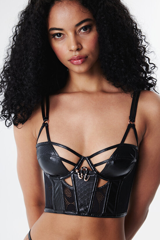 Medusa Black Bustiere - Privee Collection - 4