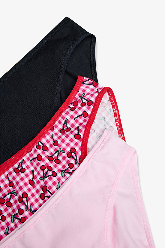 Cherry Kiss 3lü Çok Renkli  Slip Külot - 5
