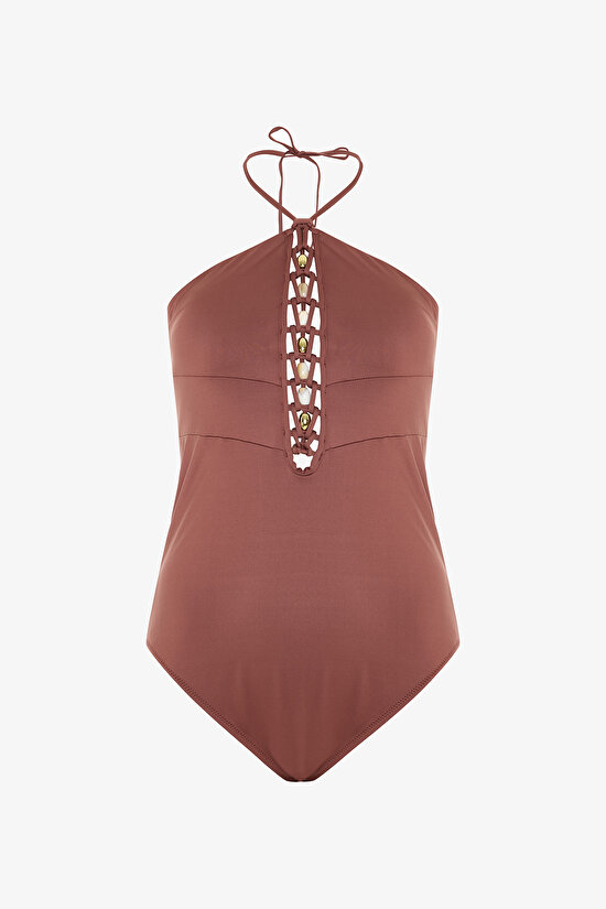 Astrid Macrame Light Brown Suit Astrid Macrame Light Brown Suit - 7