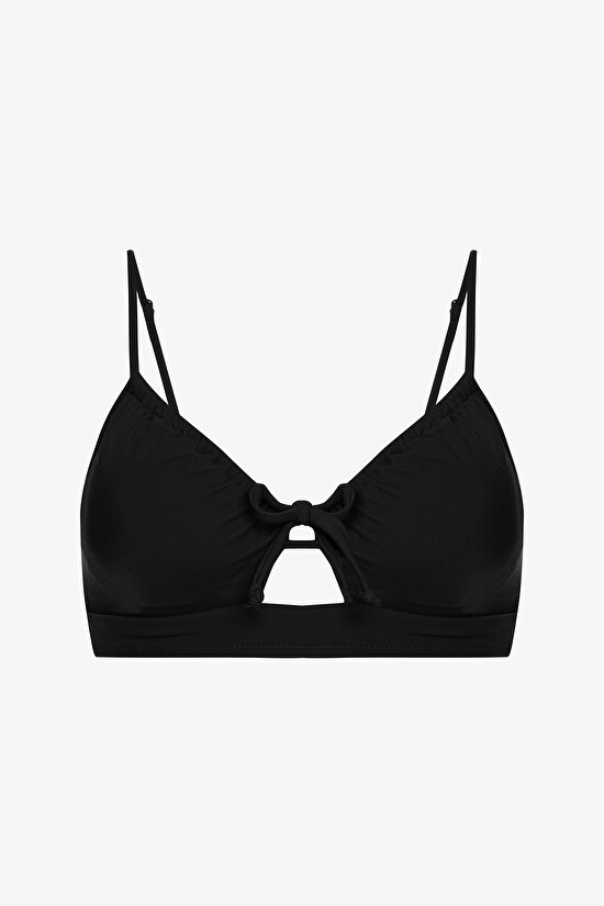 Front Opening Black Bikini Top Front Opening Black Bikini Top - 5