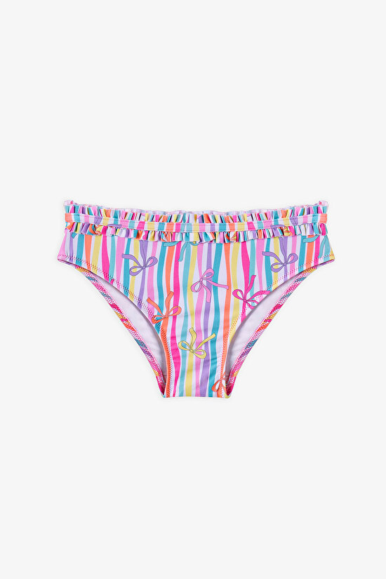 Multicolor Girls Ribbon Bandeau Bikini Set - 4