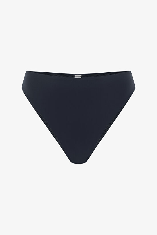 Siyah Yüksek Bel Slip Bikini Altı - 5