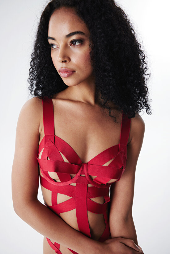 Storm Kırmızı Bodysuit - Privee Koleksiyonu - 5