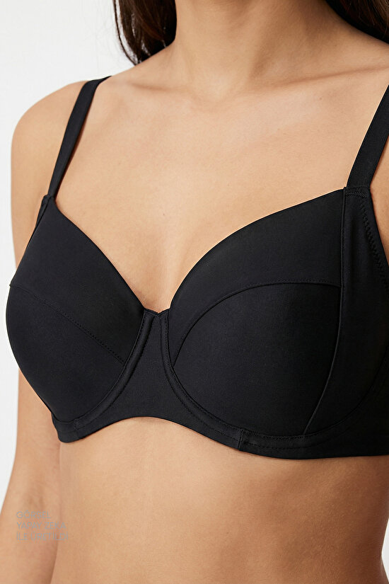 Siyah Plus Balen Bikini Üstü - 3