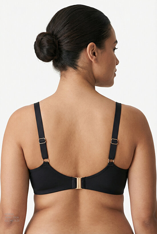 Siyah Plus Balen Bikini Üstü - 6
