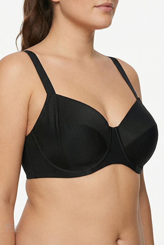 Siyah Plus Balen Bikini Üstü - 8