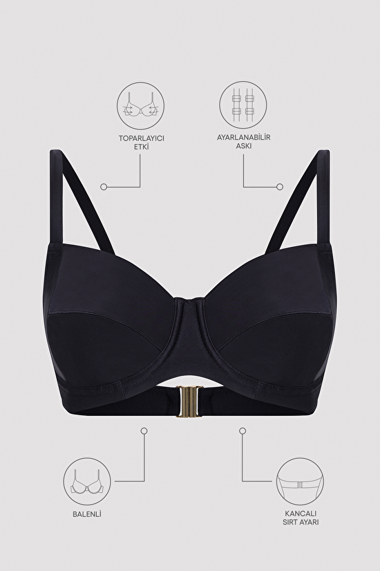 Plus Balen Black Bikini Top - 6
