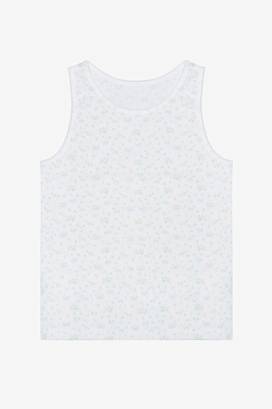 Girls Tiny Flowers 2in1 Multi Colour Vest - 3