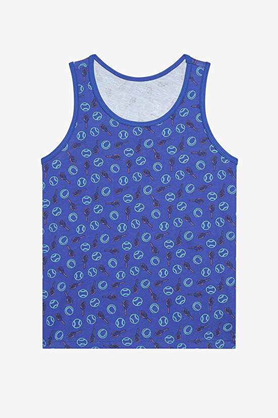 Erkek Çocuk Tennis Of Dogs Pamuklu 2li Çok Renkli Atlet - 3