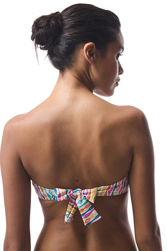 Çizgili Mae Straplez Bikini Üstü - 3