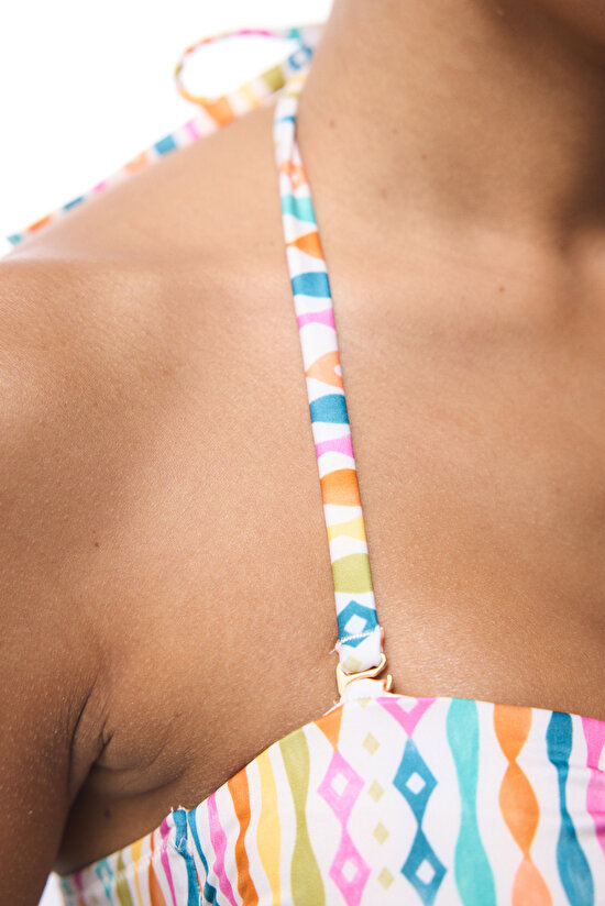 Çizgili Mae Straplez Bikini Üstü - 6