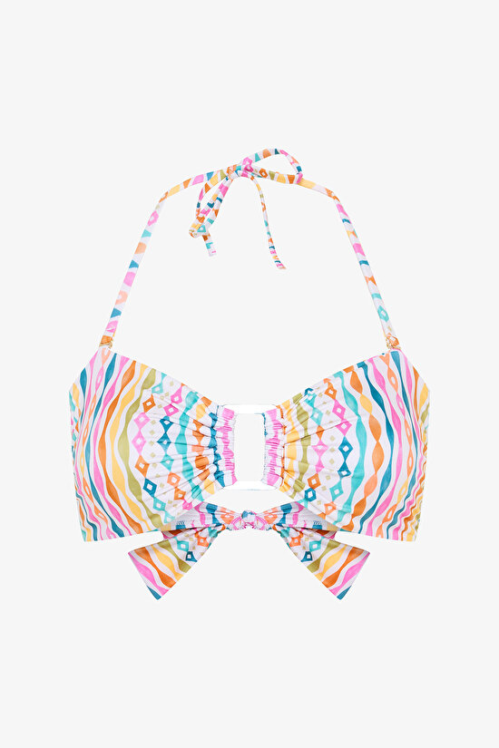Çizgili Mae Straplez Bikini Üstü - 11