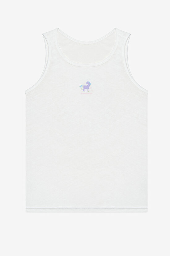 Kız Çocuk Dreamer Unicorn Pamuklu 2li Çok Renkli Atlet - 3
