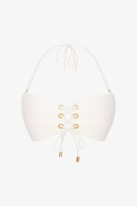 Cream Maggie Strapless Bikini Top - 6