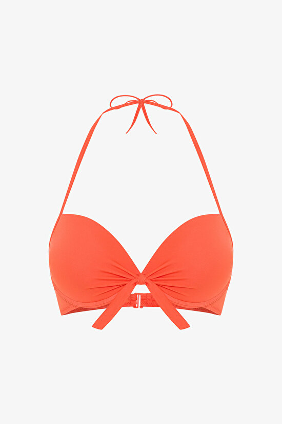 Mercan Boyundan Bağlamalı Push Up Balenli Bikini Üstü - 5