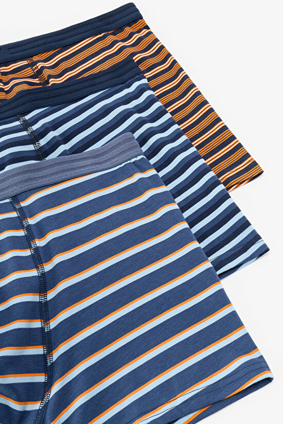 Erkek Çizgili 3'lü Boxer - 5