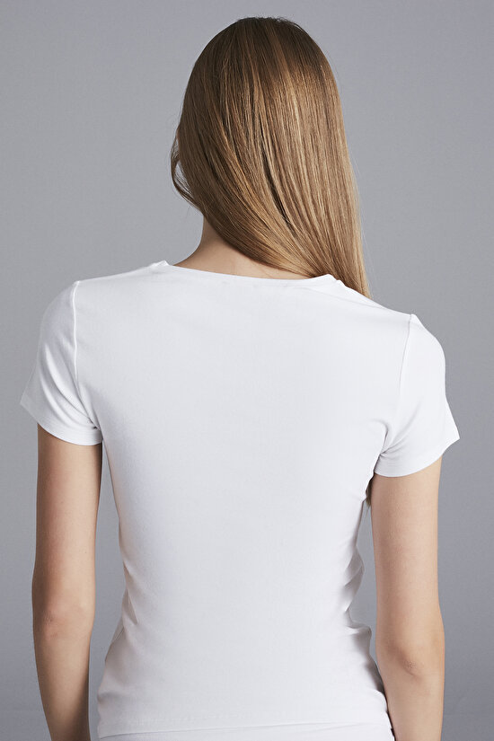 Warm Touch Basic Beyaz Termal Tişört - 3