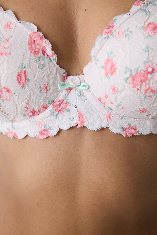 Laluce Lace Dantel Açık Pembe Sütyen - 3