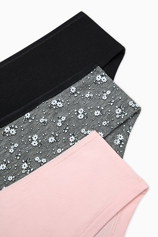 Black Daisy 3lü HipsterÇok Renkli  Külot - 5