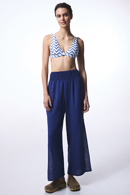 Multi Color Biana Navy Deep V Bikini Top Multi Color Biana Navy Deep V Bikini Top - 4
