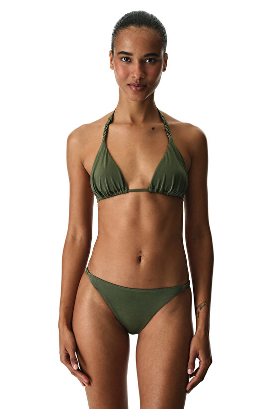Zeytin Yeşili Marcelina Üçgen Bikini Üstü - 4