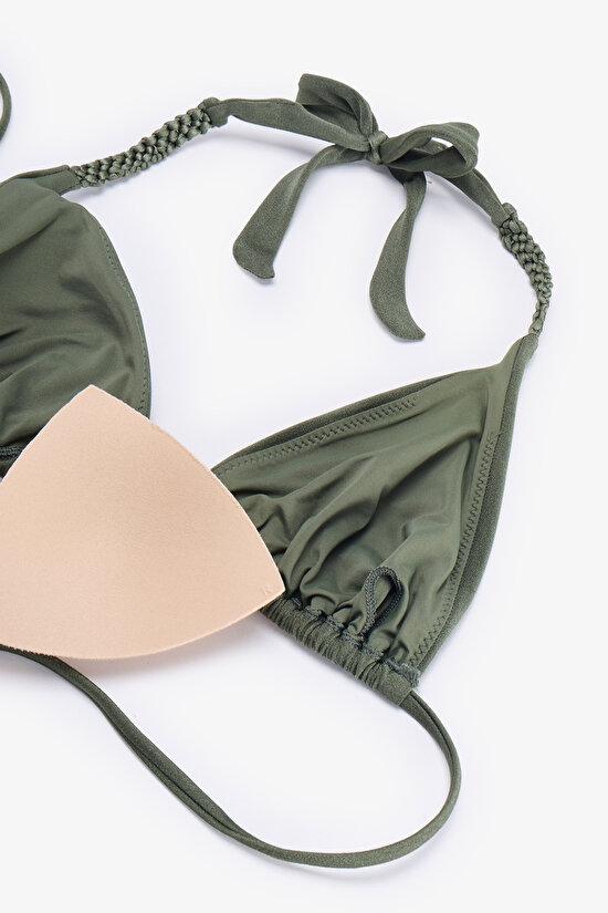 Zeytin Yeşili Marcelina Üçgen Bikini Üstü - 8