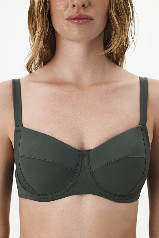 Green Plus Underwire Bikini Top - 3