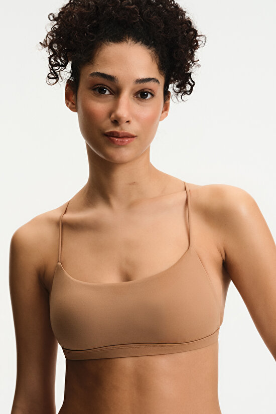 Light Brown Karla Bra Bikini Top