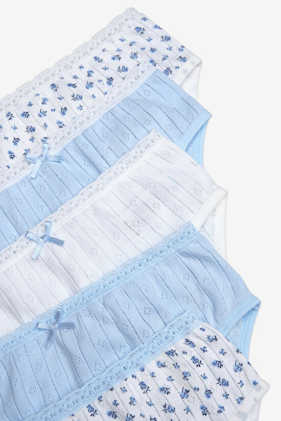 Girls Flowers Point 5in1 Multi Colour Slip - 7