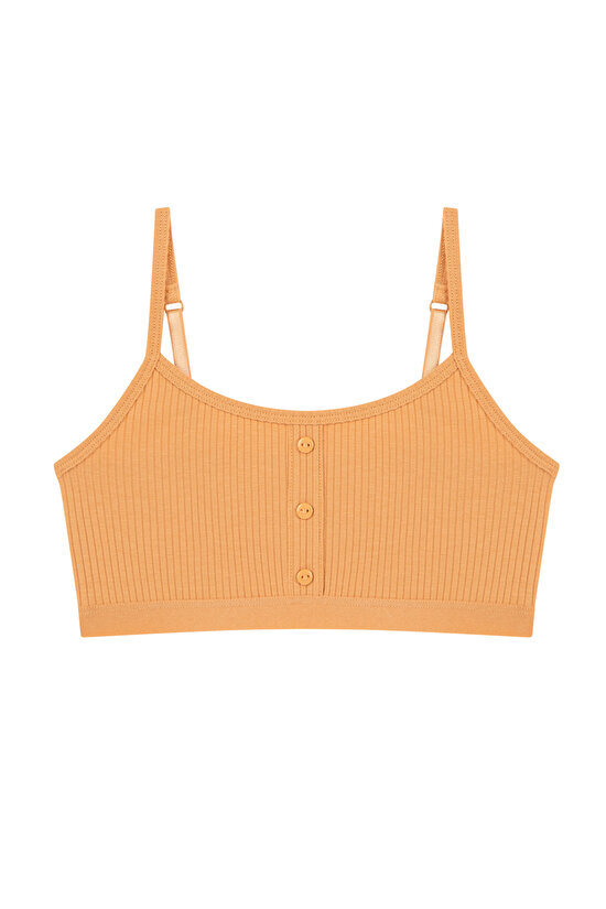 Çok Renkli Teen Grey Button Rib 2li Yarım Atlet - 4