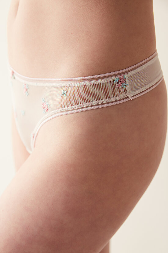Dreamy Broidery Thong - 1