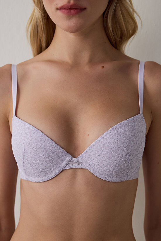 Lila Pleasure Lace Dantel Sütyen - 2