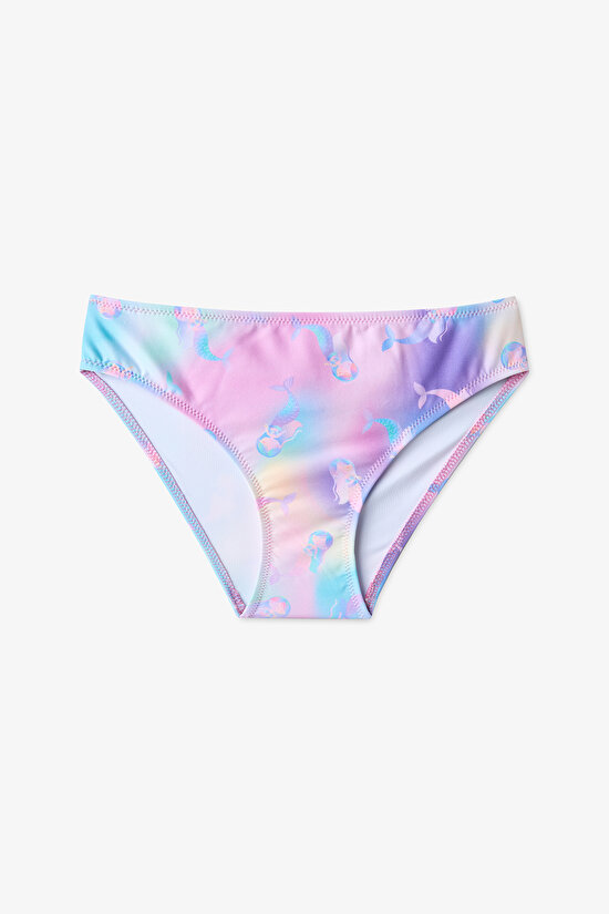 Multicolor Girls Mermaid Bandeau Bikini Set - 3