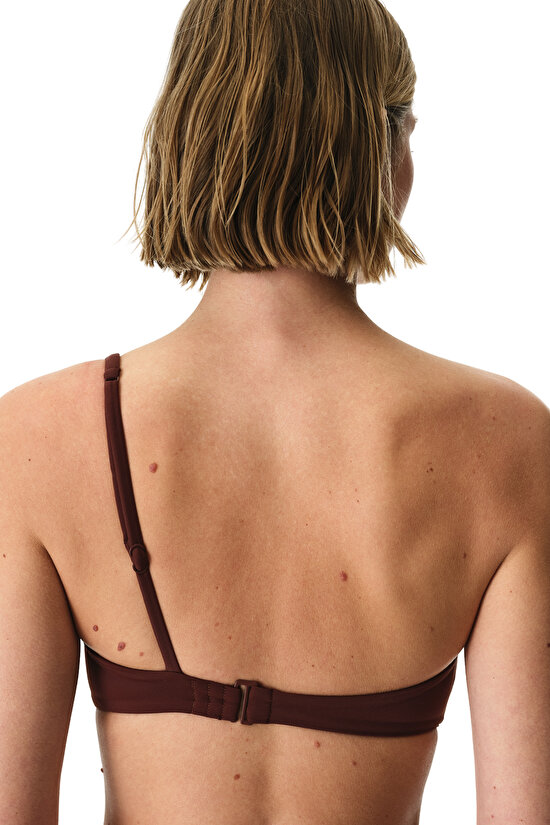 Kahverengi Jasmine Tek Omuz Bikini Üstü - 2