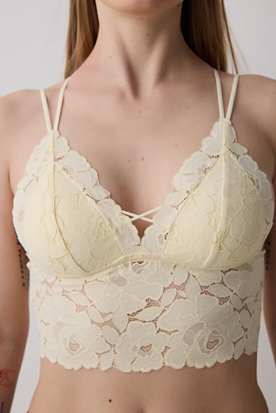 Luna Push Up Açık Sarı Bralet - 4