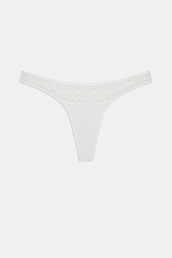 Leaf Tones Lacy Detailed Cotton 3in1 Tanga - 5