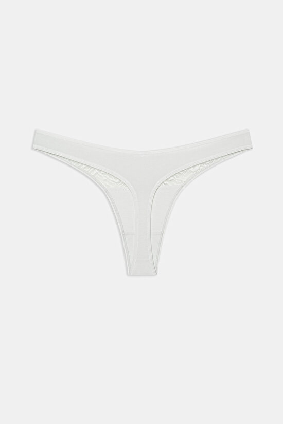 Leaf Tones Lacy Detailed Cotton 3in1 Tanga - 6