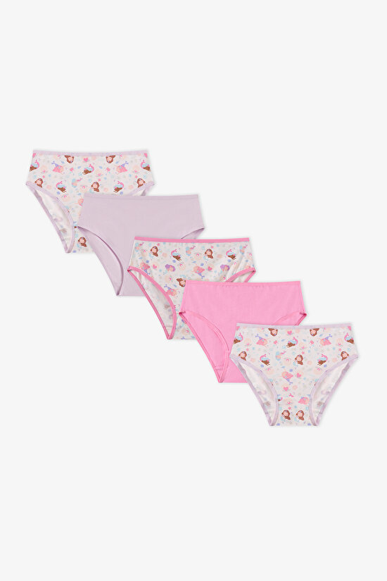 Girls' Mermaids Unicorn Patterned 5-Pack Slip - 1