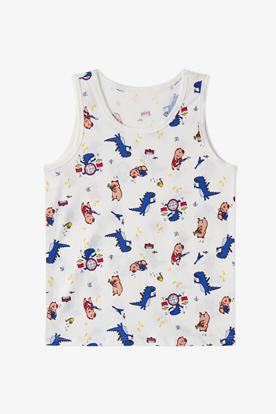 Boys' Music Lovers Animal Patterned 2-Pack Vest - 2
